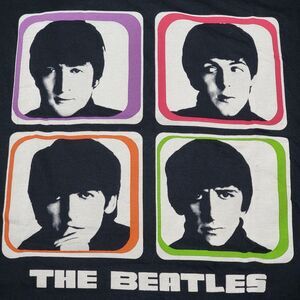 The Beatles Graphic SS Black Unisex Tee Squares - Size Large